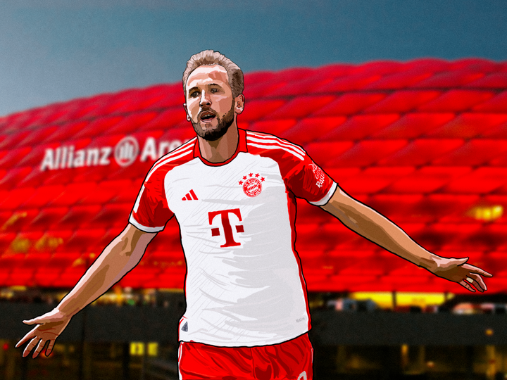 Harry Kane Bayern München Schwerer Kunstdruck - Fußball-Post - Perfektes Geschenk - Geburtstagsgeschenk für Ihn