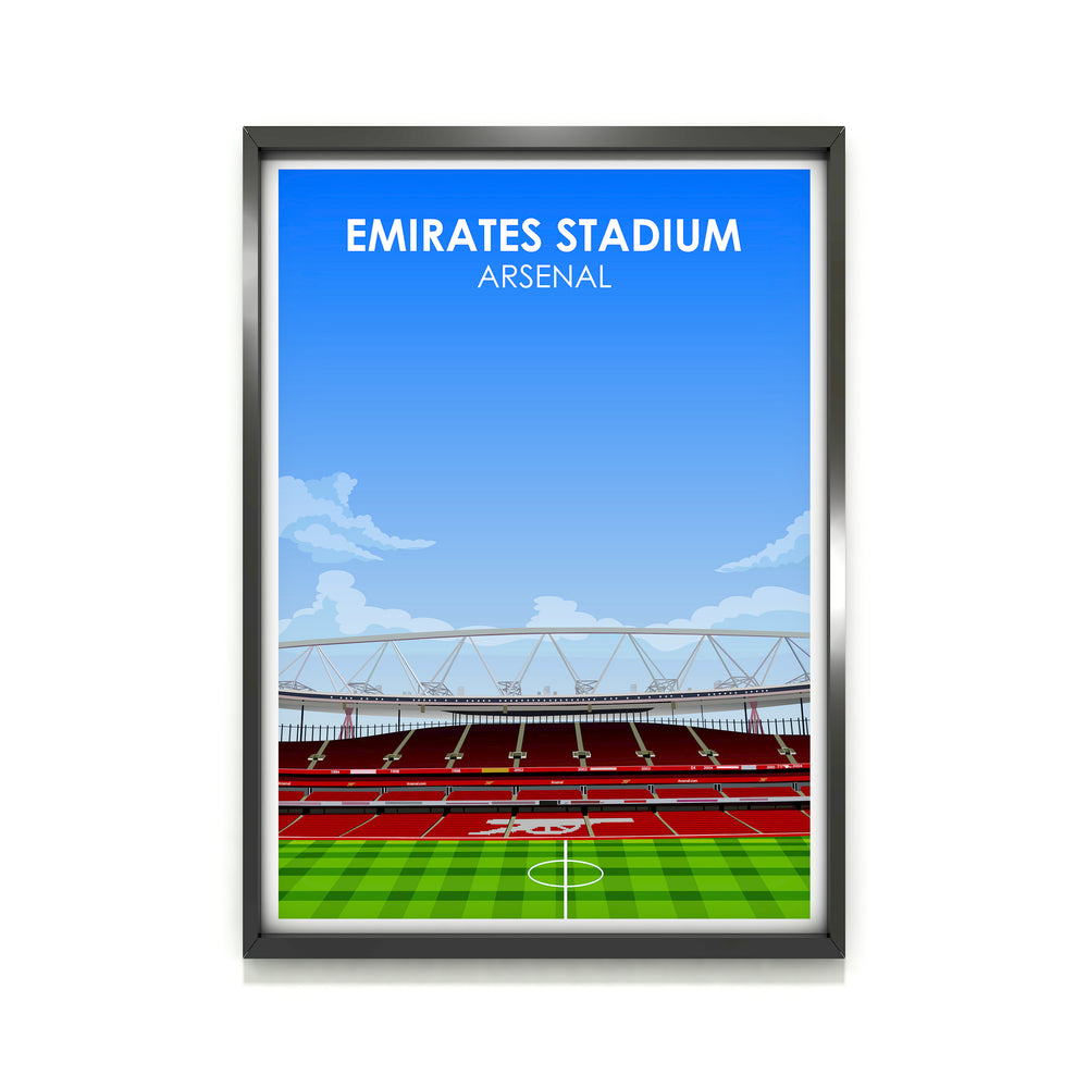 Emirates Stadium Kunstdruck auf schwerem Papier - Fußballpfosten - Perfektes Geschenk - Geburtstagsgeschenk für ihn