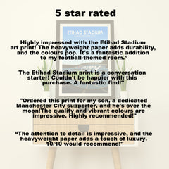Stampa artistica Etihad Stadium Heavyweight - Palo da calcio - Regalo perfetto - Regalo di compleanno per lui