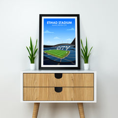 Stampa artistica Etihad Stadium Heavyweight - Palo da calcio - Regalo perfetto - Regalo di compleanno per lui