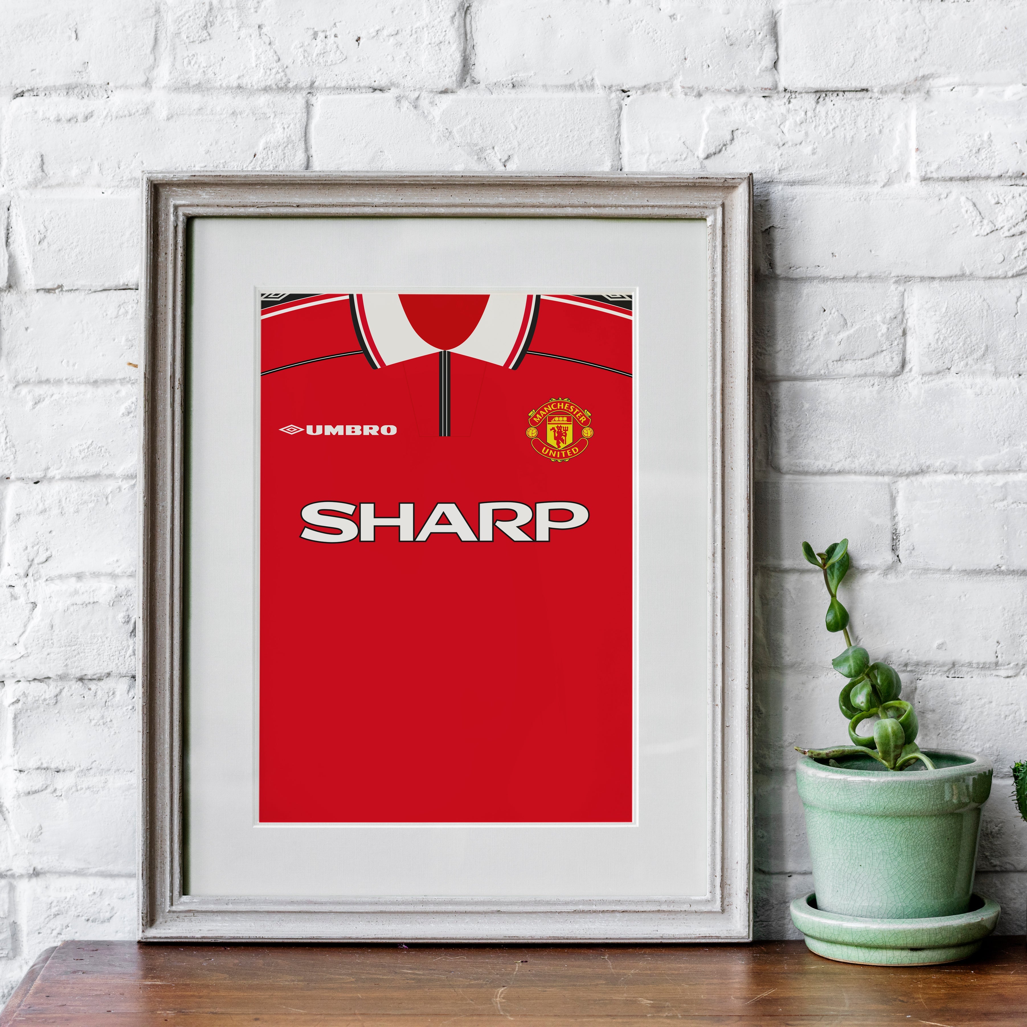Beckham Manchester Utd (Front) Heavyweight Art Print - Football Post - Perfect Gift - Birthday Present for Him