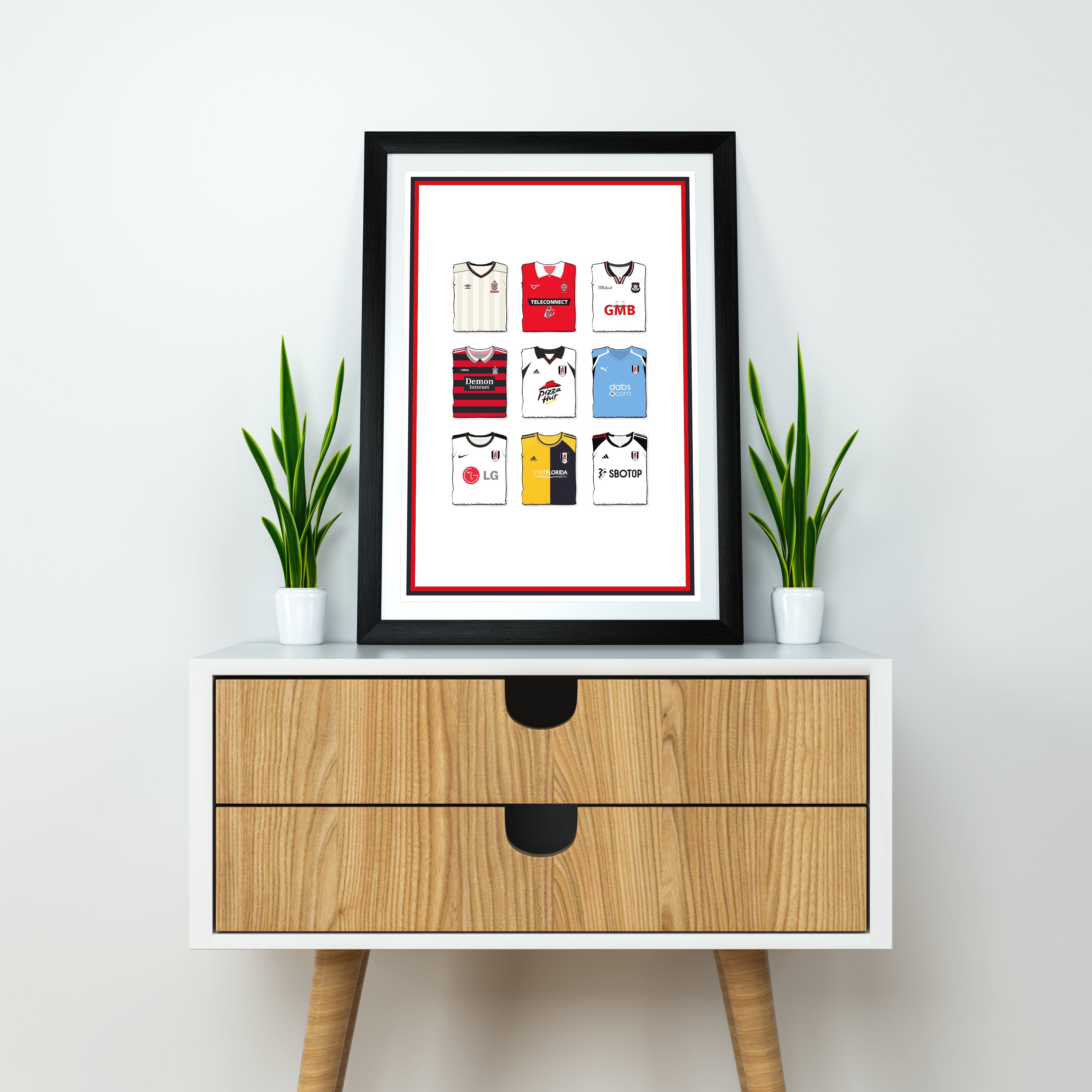 Lámina de arte de gran gramaje de la colección Fulham - Poste de fútbol - Regalo perfecto - Regalo de cumpleaños para él
