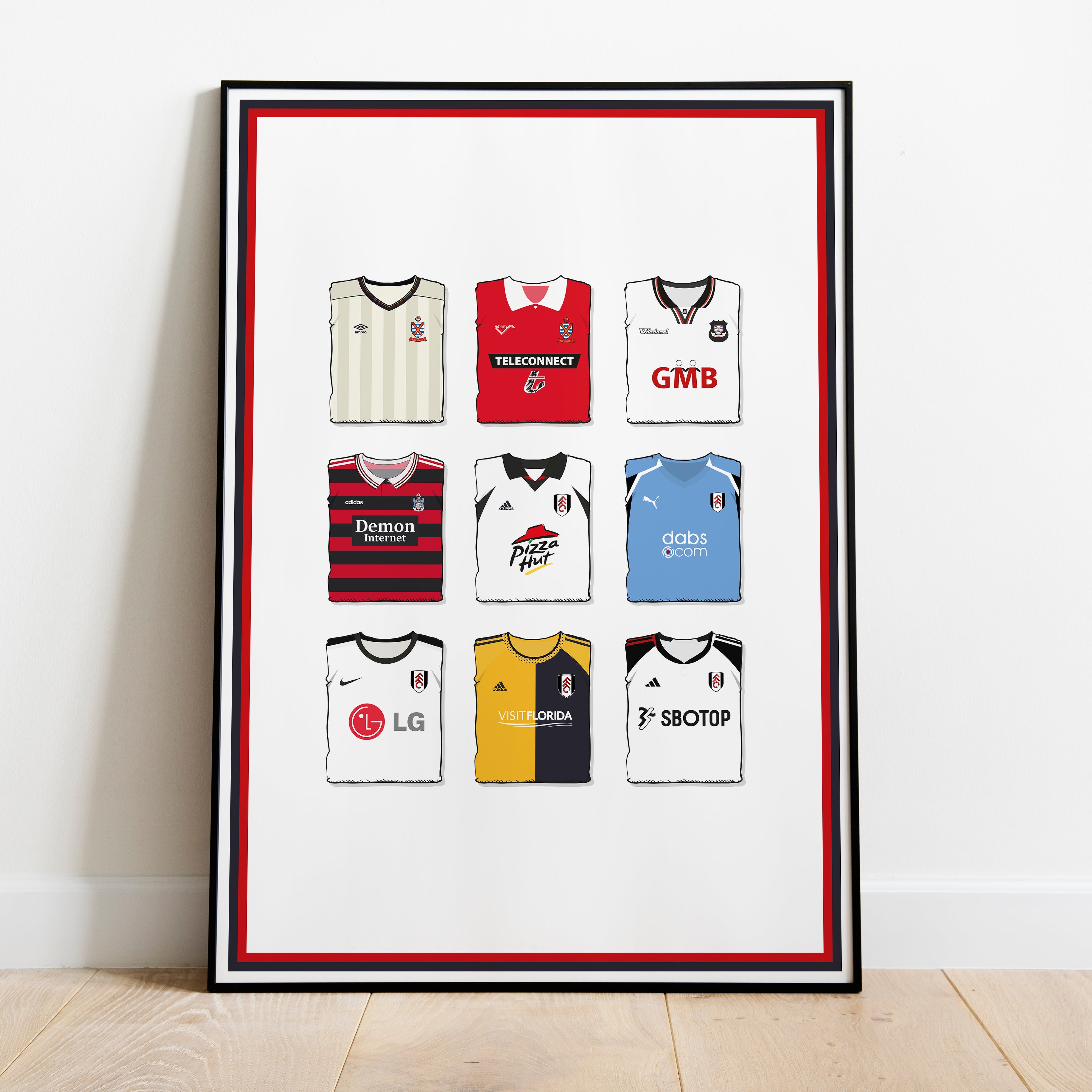 Lámina de arte de gran gramaje de la colección Fulham - Poste de fútbol - Regalo perfecto - Regalo de cumpleaños para él