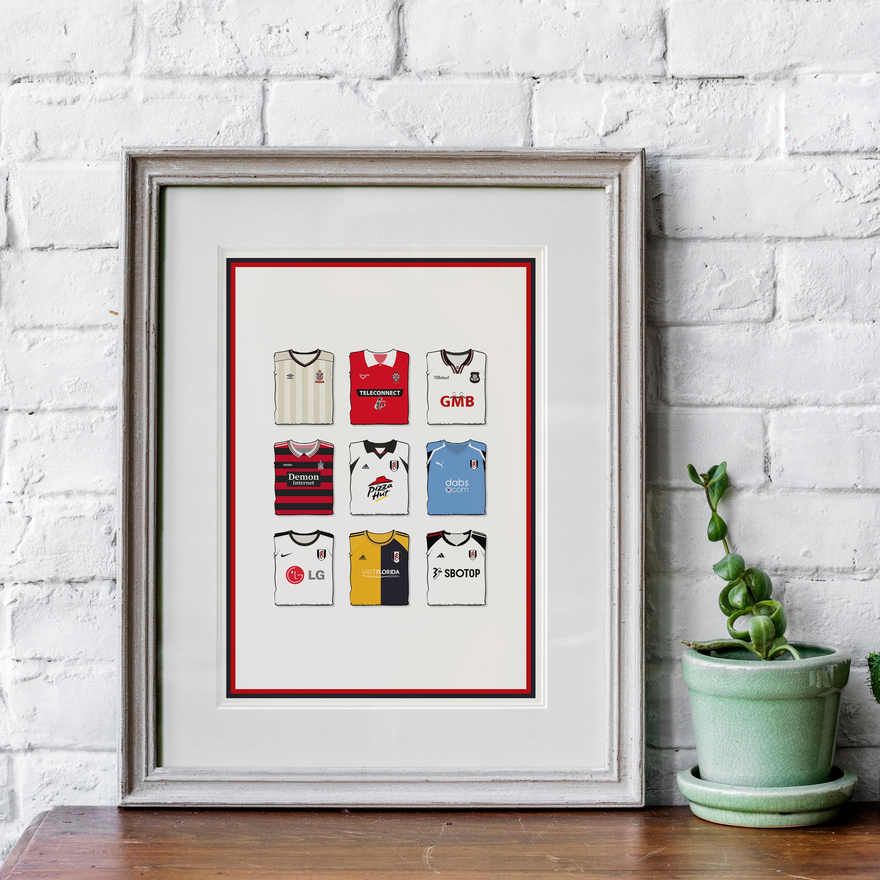Lámina de arte de gran gramaje de la colección Fulham - Poste de fútbol - Regalo perfecto - Regalo de cumpleaños para él