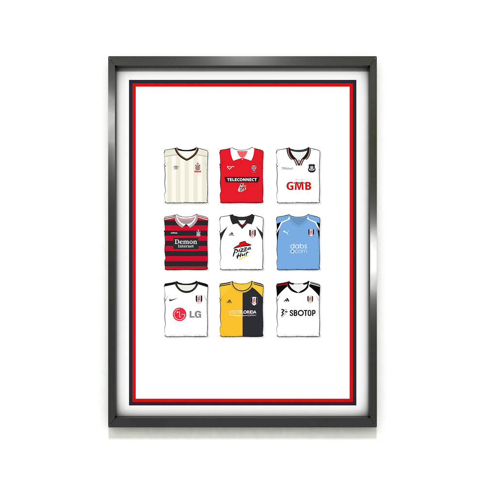Lámina de arte de gran gramaje de la colección Fulham - Poste de fútbol - Regalo perfecto - Regalo de cumpleaños para él