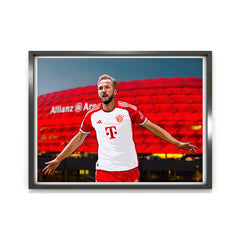 Harry Kane Bayern München Schwerer Kunstdruck - Fußball-Post - Perfektes Geschenk - Geburtstagsgeschenk für Ihn