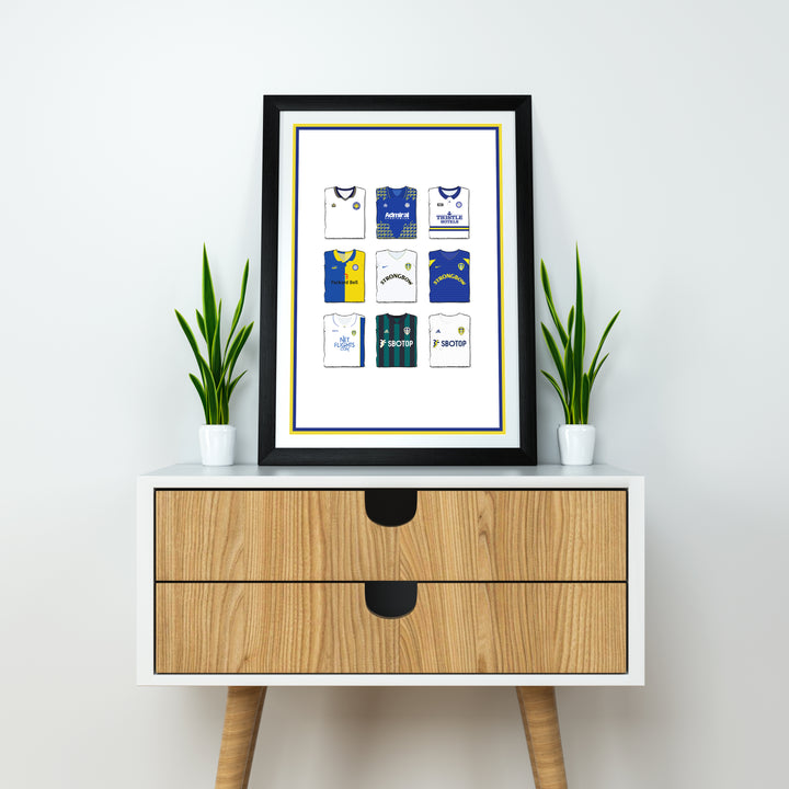 Leeds Kollektion Kunstdruck auf schwerem Papier - Fußballpfosten - Perfektes Geschenk - Geburtstagsgeschenk für ihn
