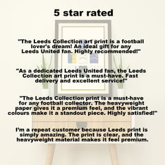Leeds Kollektion Kunstdruck auf schwerem Papier - Fußballpfosten - Perfektes Geschenk - Geburtstagsgeschenk für ihn