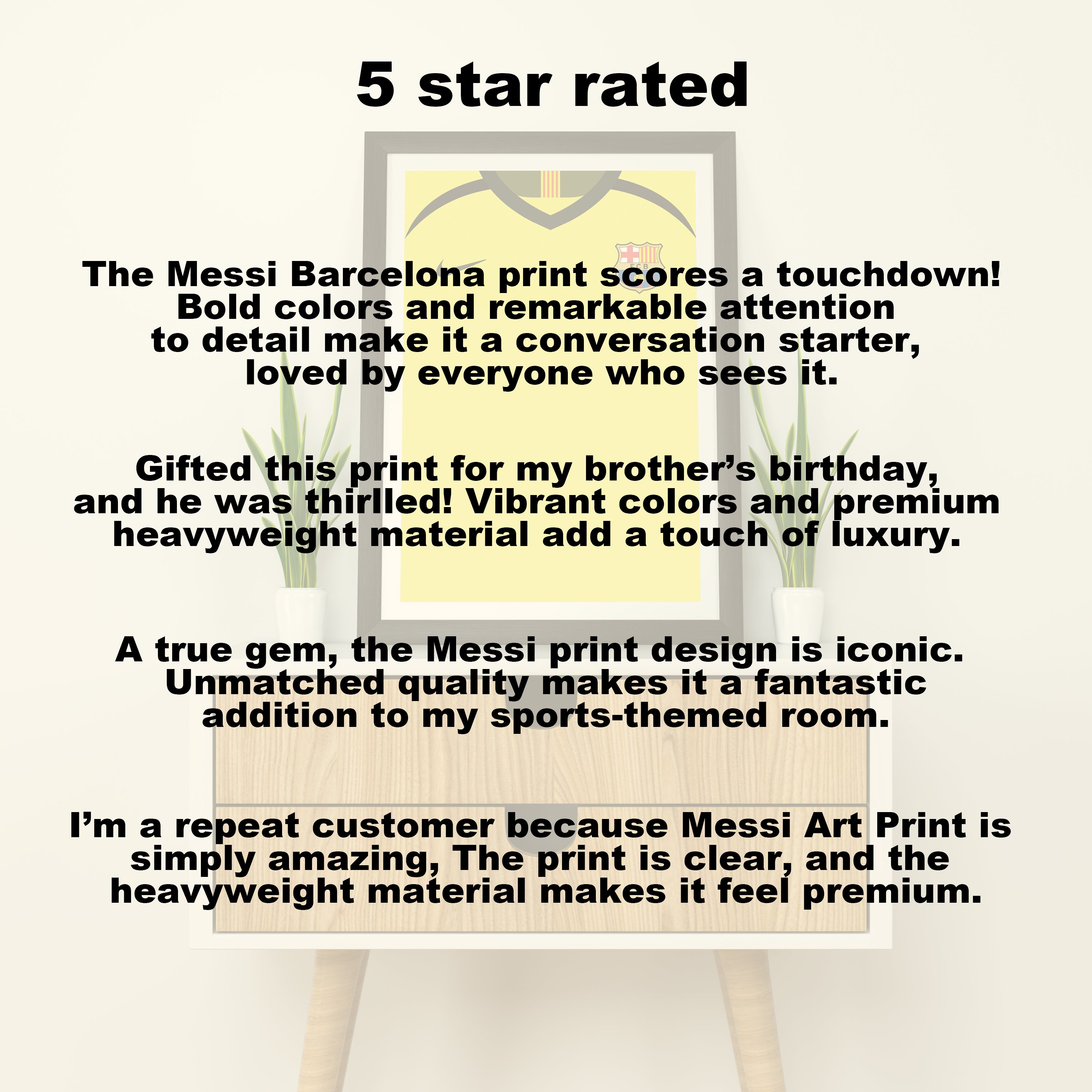 Messi Barcellona 2005/06 (Fronte) Stampa Artistica Pesante - Poster di Calcio - Regalo Perfetto - Regalo di Compleanno per Lui
