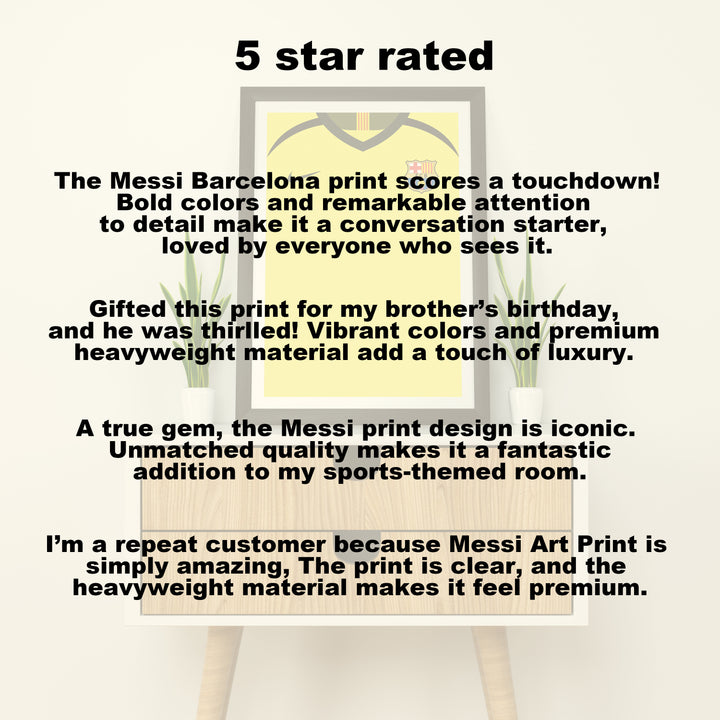 Messi Barcelona 2005/06 (Front) Heavyweight Art Print - Football Post - Perfect Gift - Birthday Present for Him