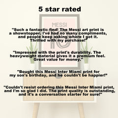 Messi Inter Miami (Back) Heavyweight Art Print - Football Post - Perfect Gift - Birthday Present for Him