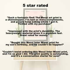 Messi Inter Miami (Front) Heavyweight Art Print - Football Post - Perfect Gift - Birthday Present for Him