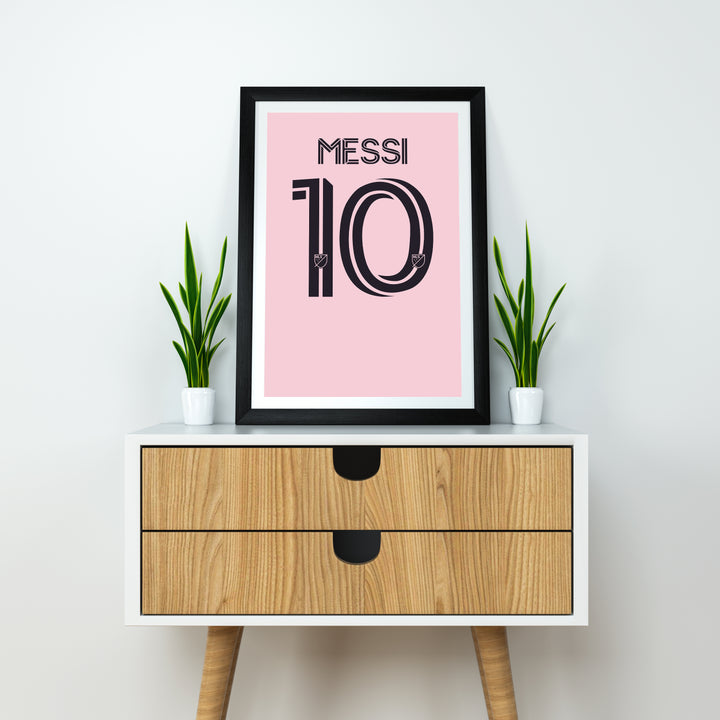 Messi Inter Miami (Back) Heavyweight Art Print - Football Post - Perfect Gift - Birthday Present for Him