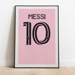 Messi Inter Miami (Back) Heavyweight Art Print - Football Post - Perfect Gift - Birthday Present for Him
