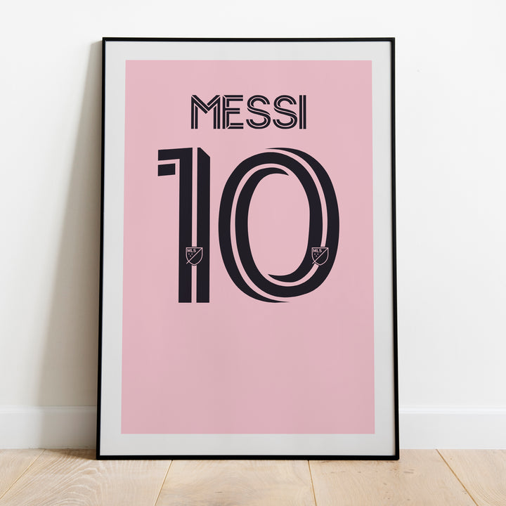 Messi Inter Miami (Back) Heavyweight Art Print - Football Post - Perfect Gift - Birthday Present for Him