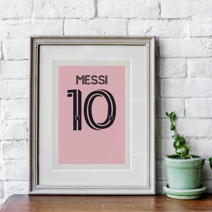 Messi Inter Miami (Back) Heavyweight Art Print - Football Post - Perfect Gift - Birthday Present for Him