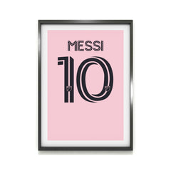 Messi Inter Miami (Back) Heavyweight Art Print - Football Post - Perfect Gift - Birthday Present for Him