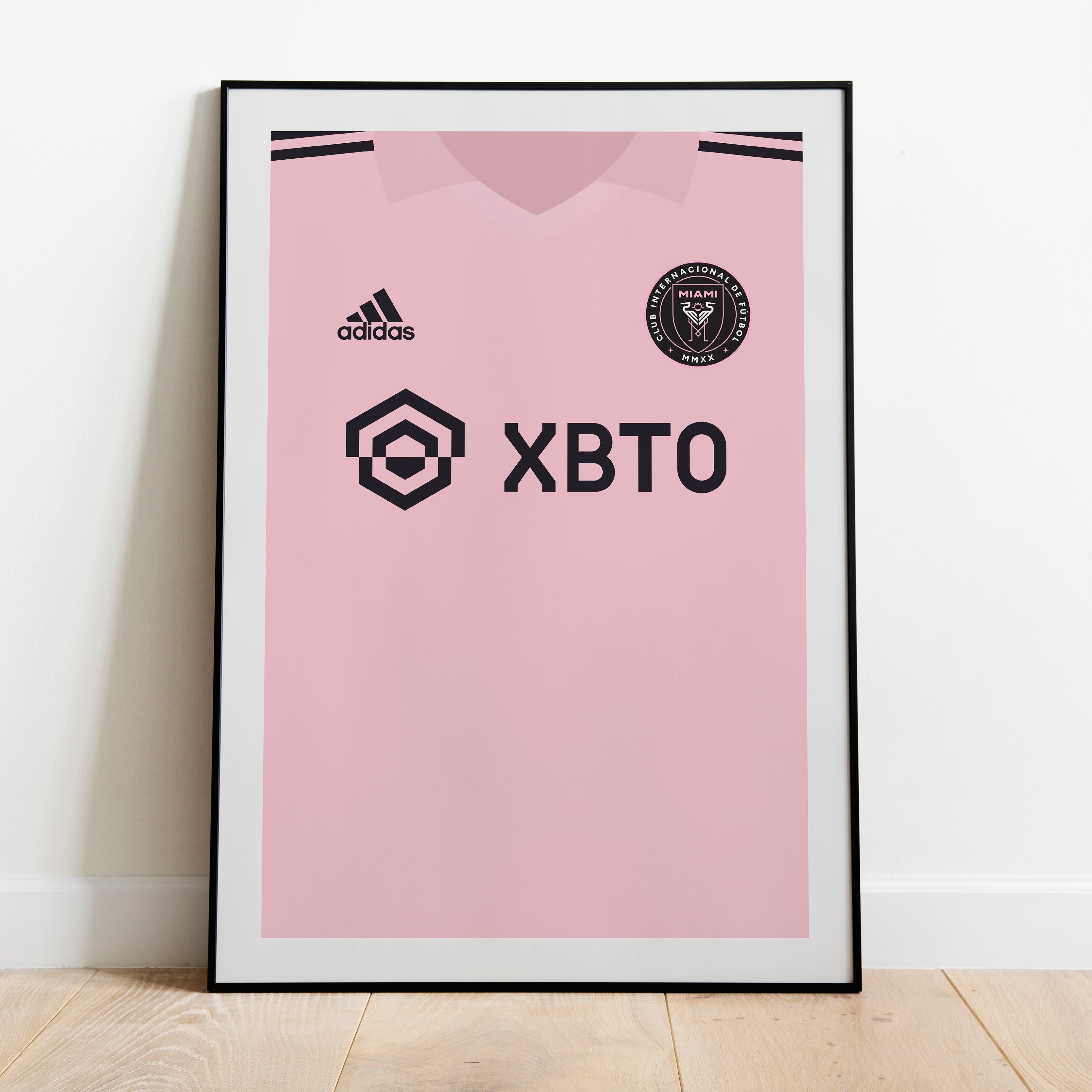 Messi Inter Miami (Vorderseite) Hochwertiger Kunstdruck - Fußball-Poster - Perfektes Geschenk - Geburtstagsgeschenk für ihn