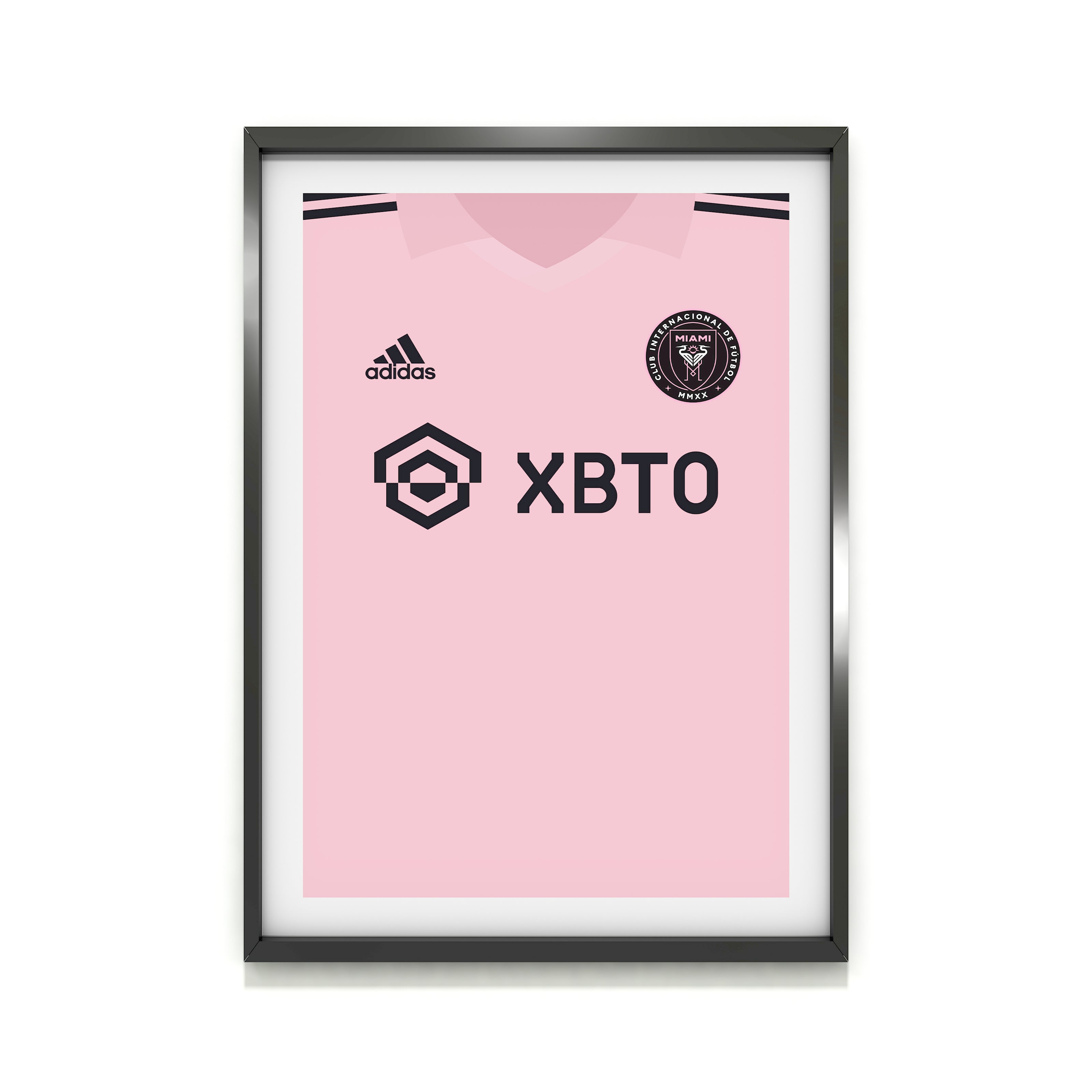 Messi Inter Miami (Vorderseite) Hochwertiger Kunstdruck - Fußball-Poster - Perfektes Geschenk - Geburtstagsgeschenk für ihn