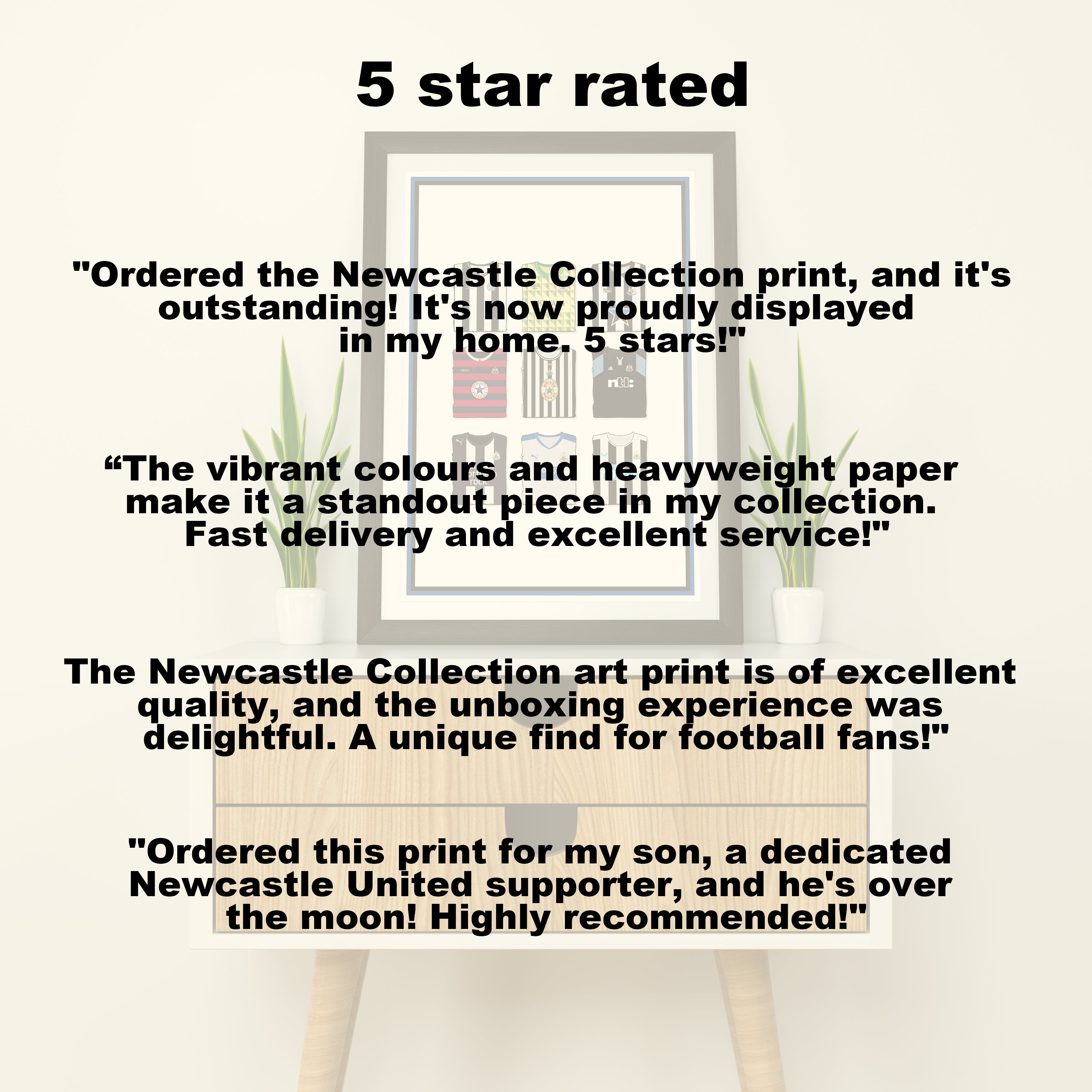 Newcastle Collection Heavyweight Art Print - Football Post - Perfect Gift - Birthday Present for Him