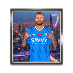 Neymar Al Hilal Schwerer Kunstdruck - Fußball-Post - Perfektes Geschenk - Geburtstagsgeschenk für Ihn