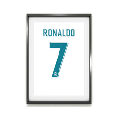 Ronaldo Real Madrid 2017/18 (Retro) Stampa d&