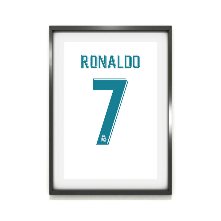 Ronaldo Real Madrid 2017/18 (Retro) Stampa d&