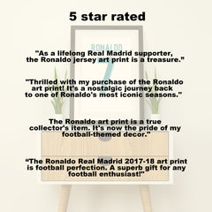 Ronaldo Real Madrid 2017/18 (Retro) Stampa d&