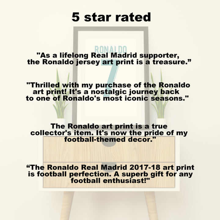 Ronaldo Real Madrid 2017/18 (Retro) Stampa d&
