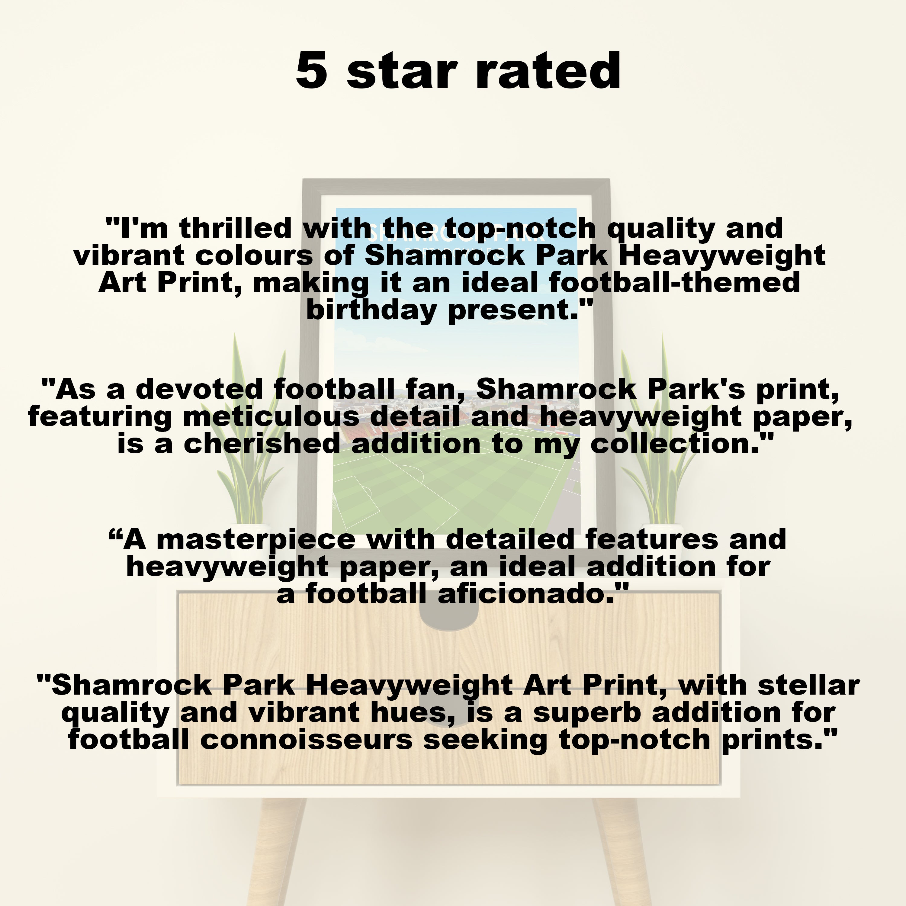 Shamrock Park Heavyweight Art Print - Football Post - Perfect Gift - Birthday Present for Him