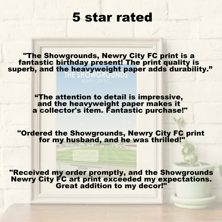 Lámina de arte The Showgrounds Newry City FC de peso pesado - Póster de fútbol - Regalo perfecto - Regalo de cumpleaños para él