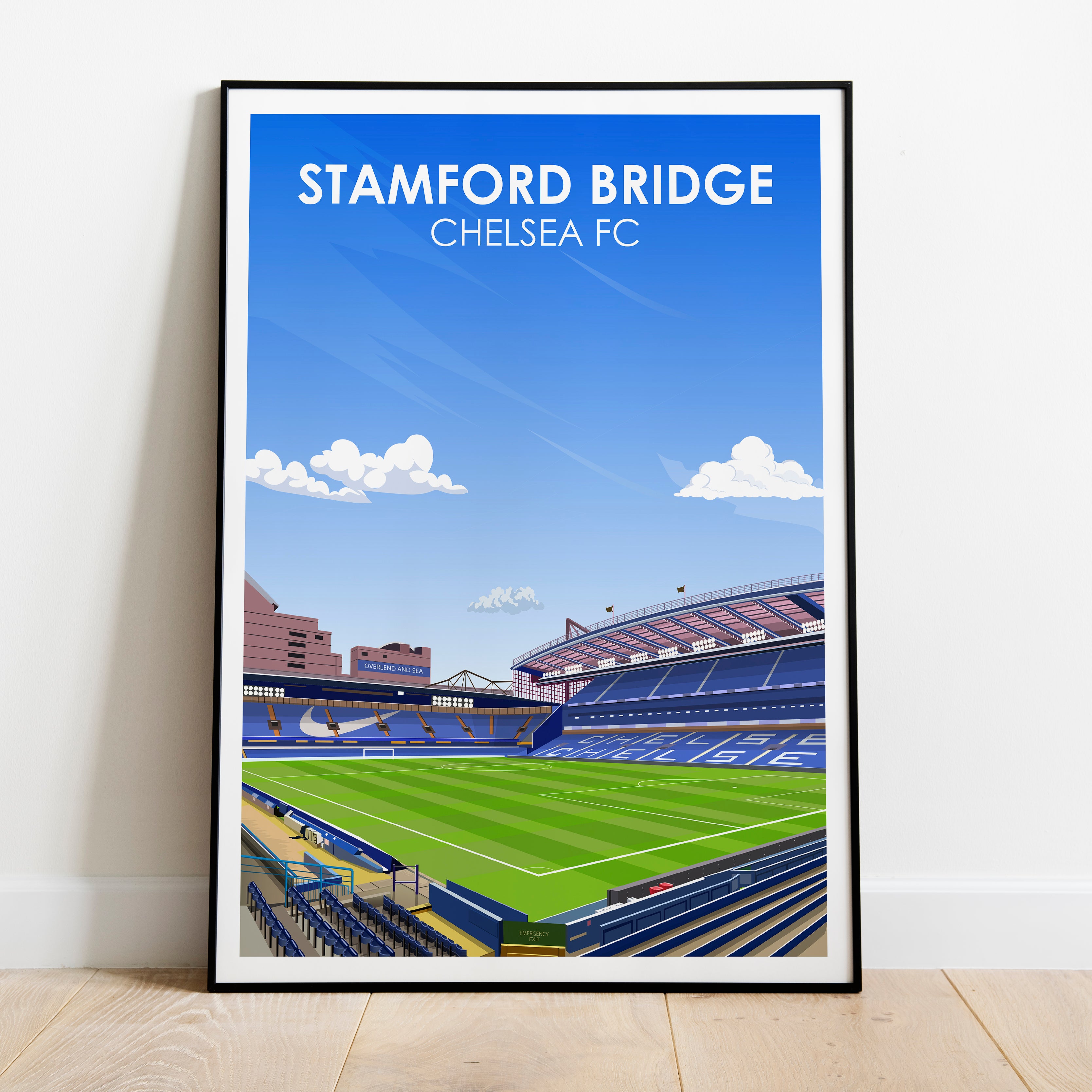 Stamford Bridge Stadium Heavyweight Art Print - Football Post - Perfect Gift - Birthday Present for Him