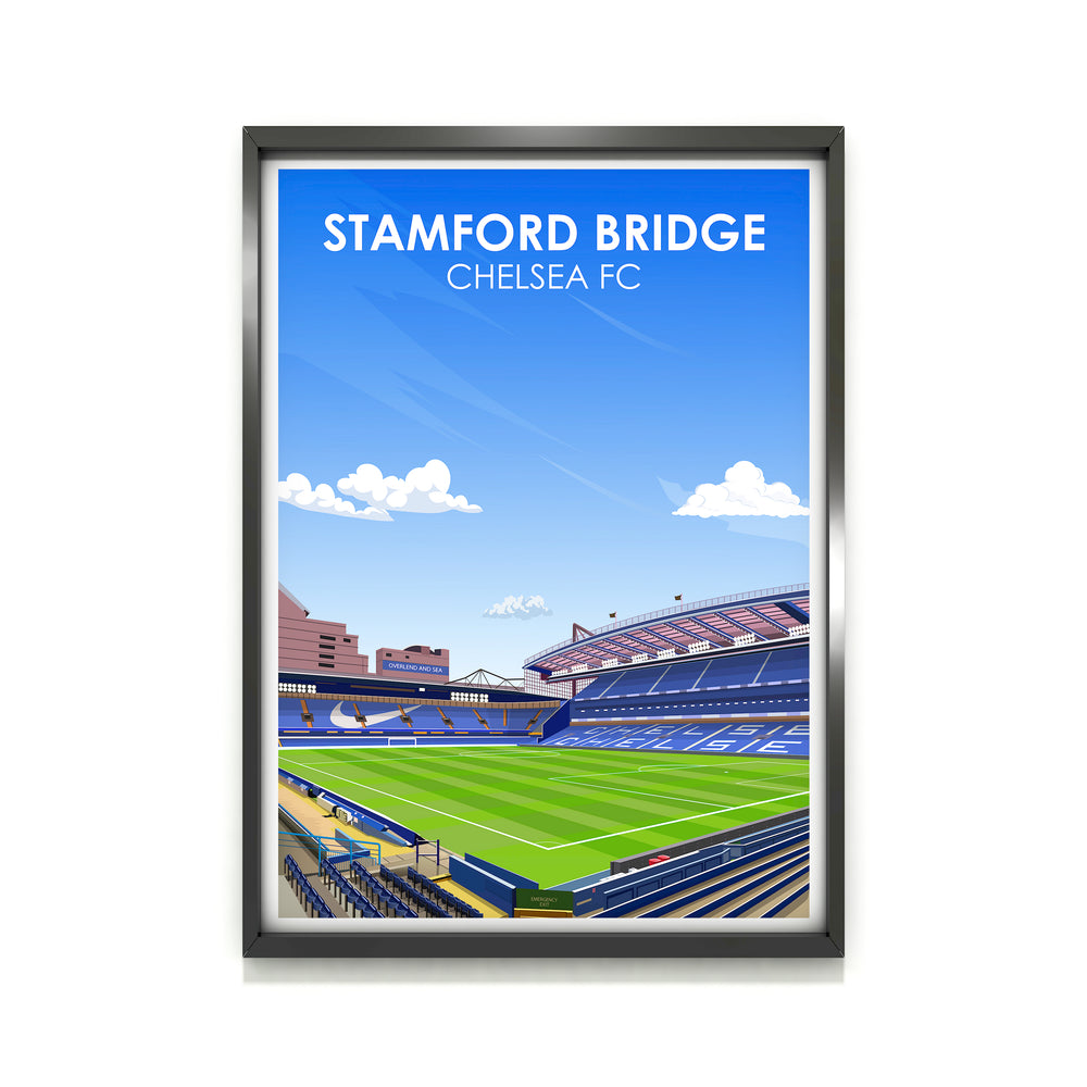 Stamford Bridge Stadium Heavyweight Art Print - Football Post - Perfect Gift - Birthday Present for Him