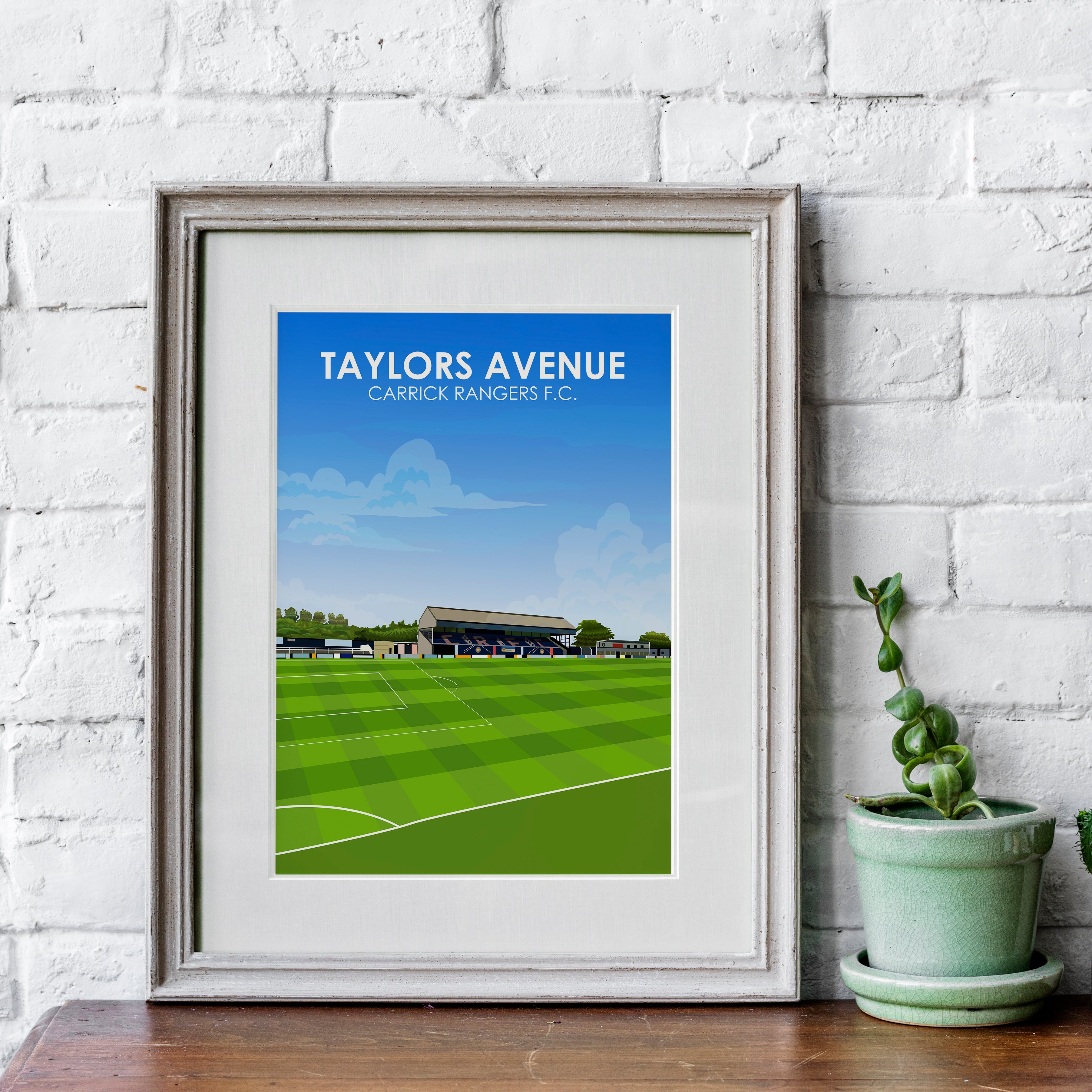 Taylors Avenue Heavyweight Art Print - Football Post - Perfect Gift - Birthday Present for Him