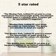 Windsor Park Linfield FC Heavyweight Art Print - Football Post - Perfect Gift - Birthday Present for Him