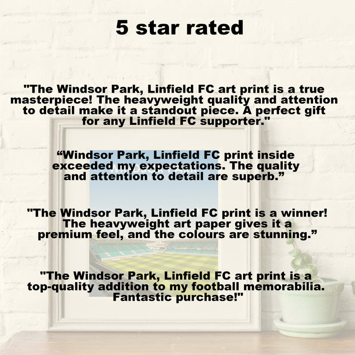 Windsor Park Linfield FC Heavyweight Art Print - Football Post - Perfect Gift - Birthday Present for Him