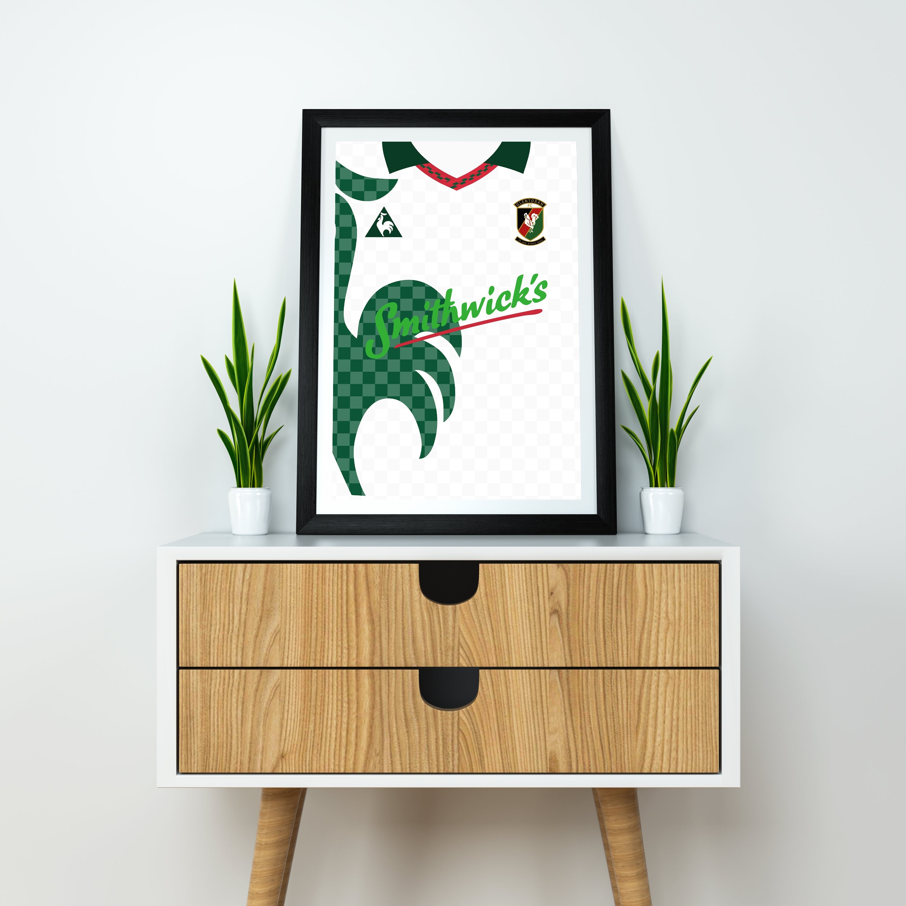 Glentoran 96/97 Away Heavyweight Art Print