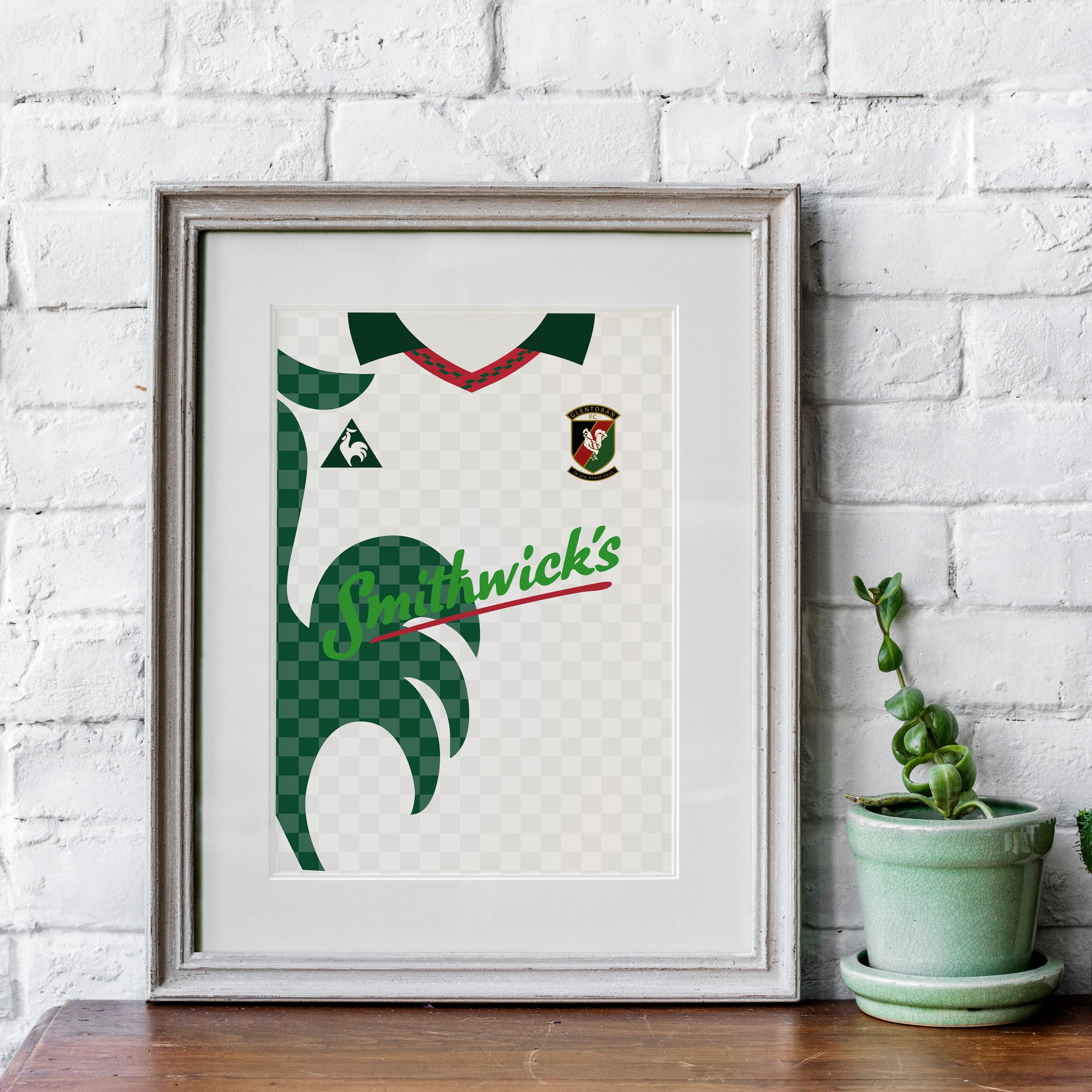 Glentoran 96/97 Away Heavyweight Art Print