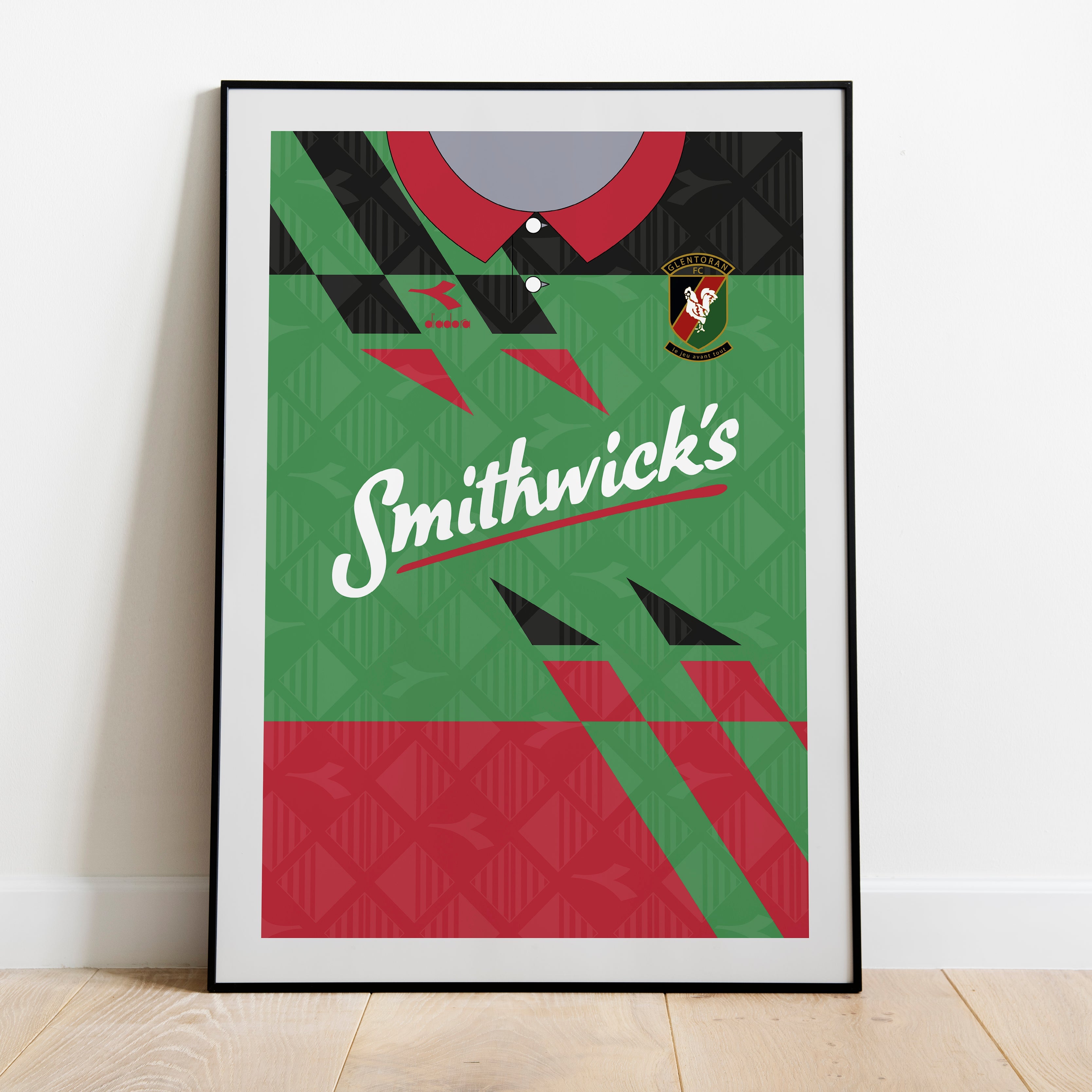 Glentoran 94/96 Home Heavyweight Art Print