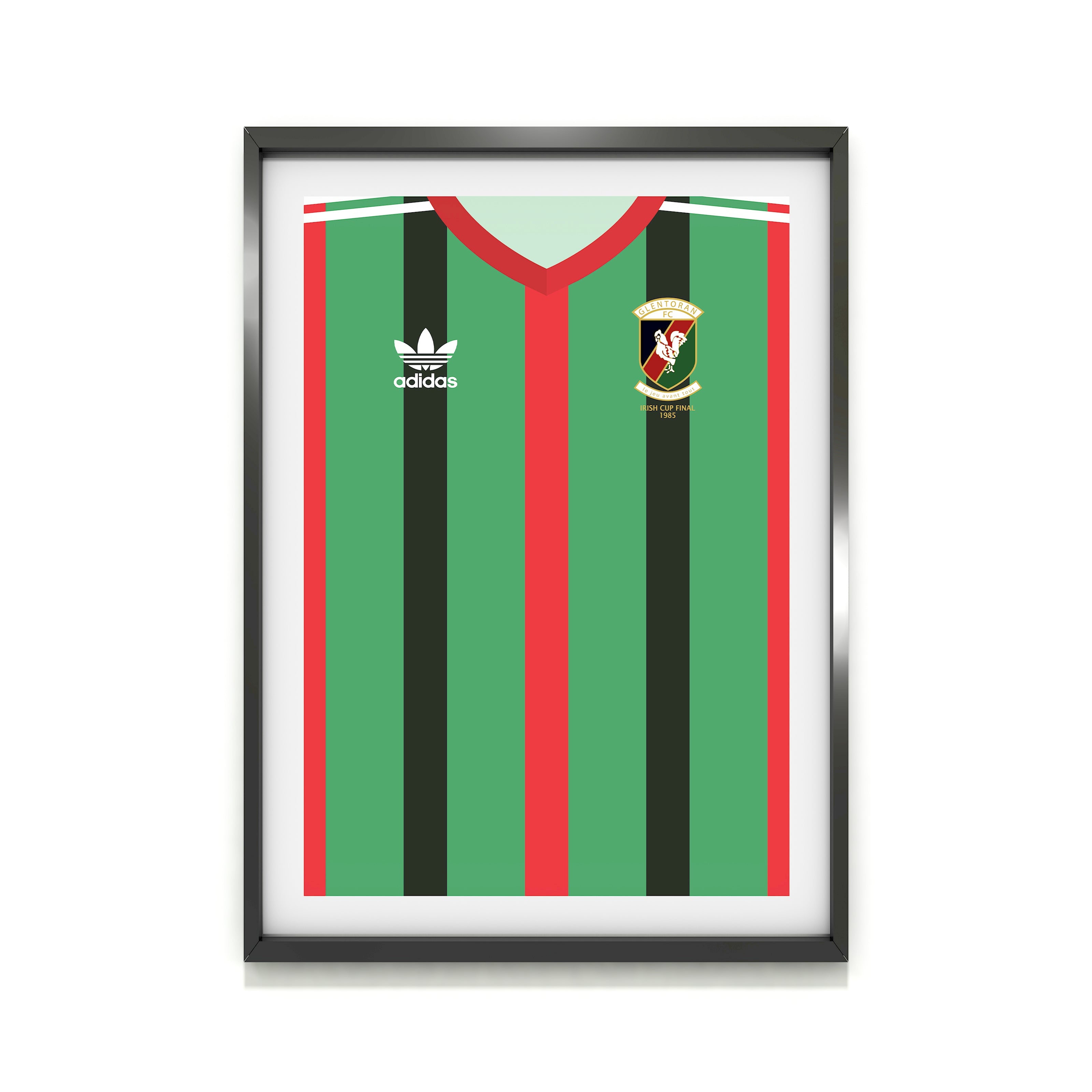 Glentoran 1985 Hochwertiger Kunstdruck