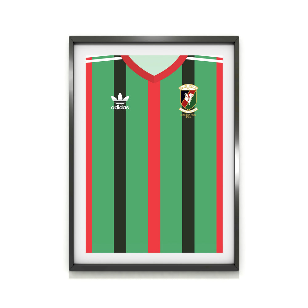Glentoran 1985 Hochwertiger Kunstdruck