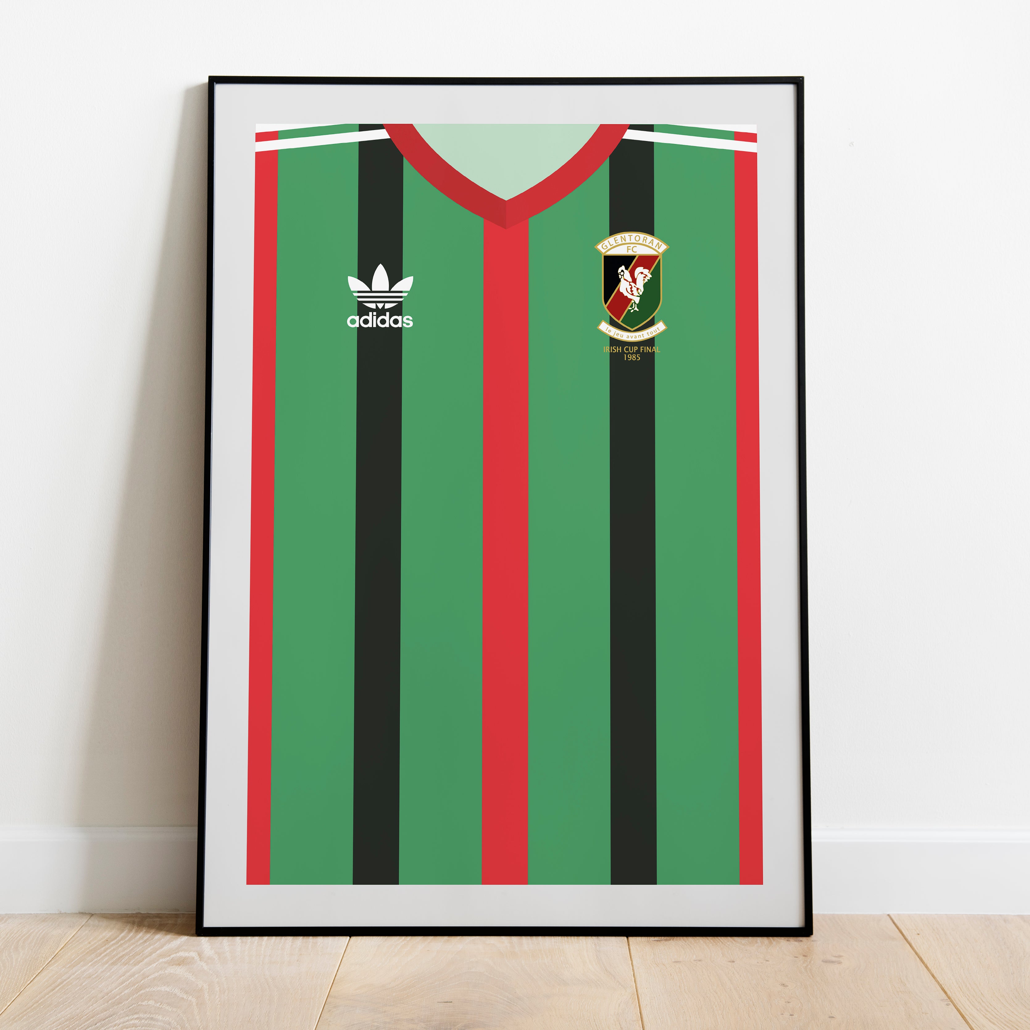 Glentoran 1985 Hochwertiger Kunstdruck
