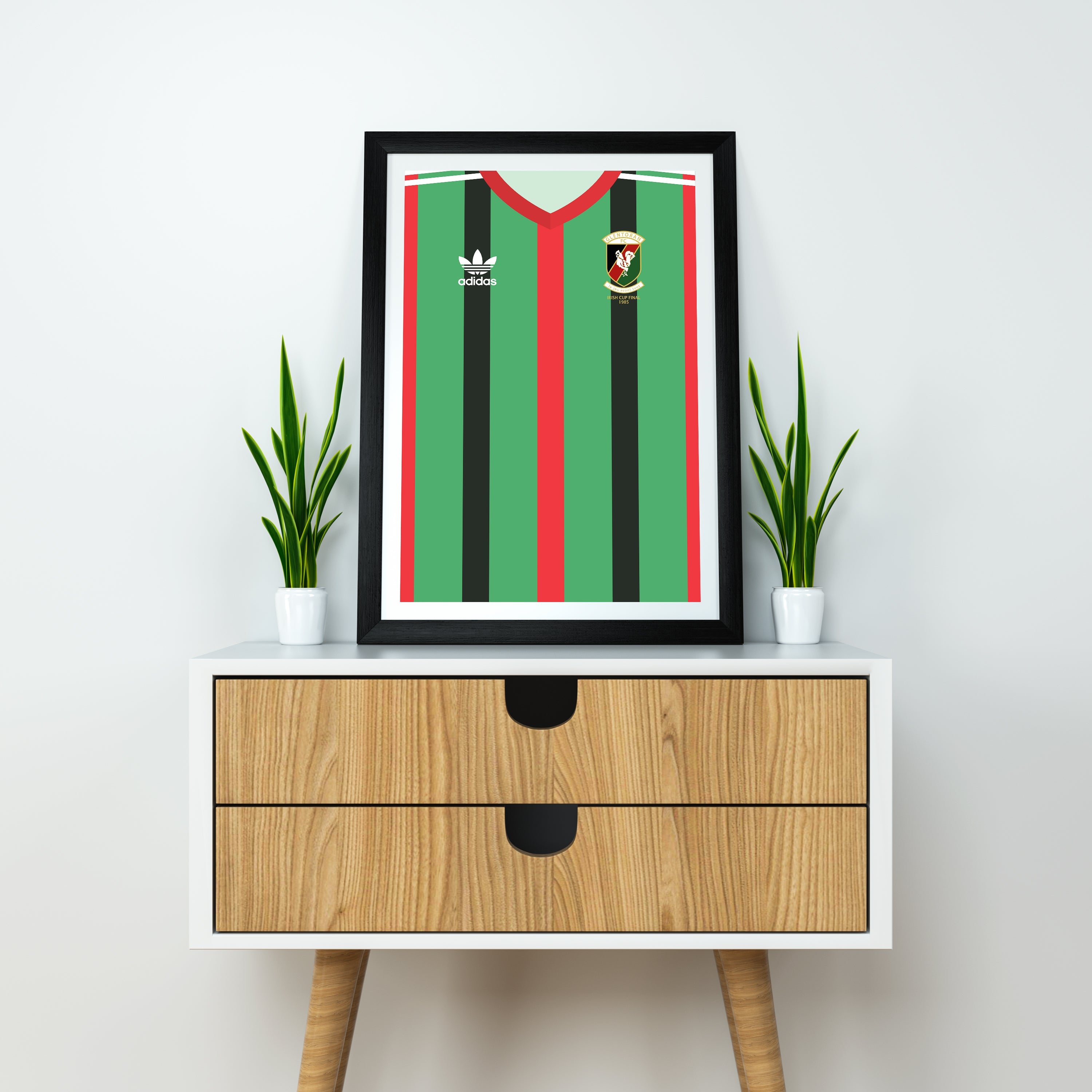 Glentoran 1985 Hochwertiger Kunstdruck