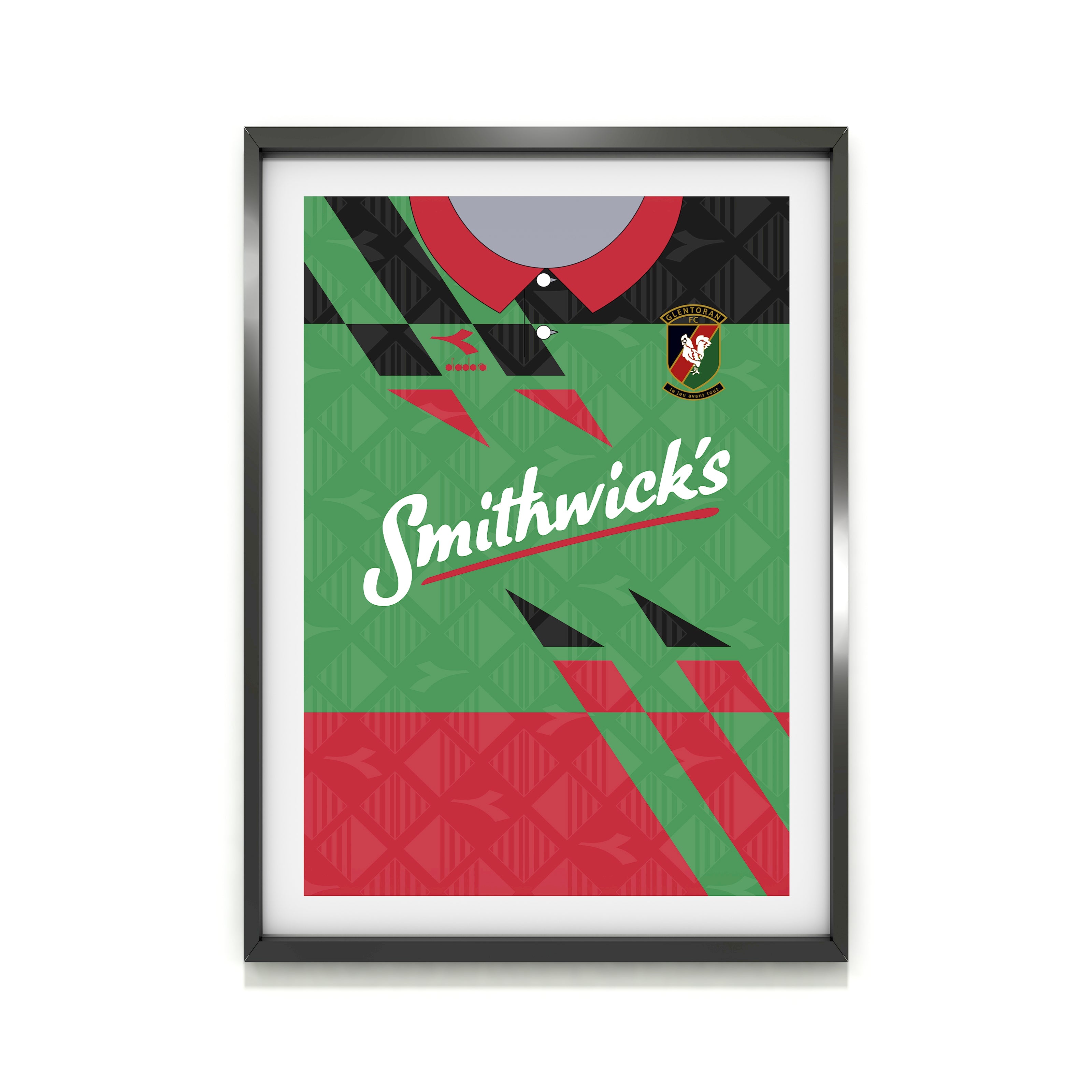 Glentoran 94/96 Home Heavyweight Art Print