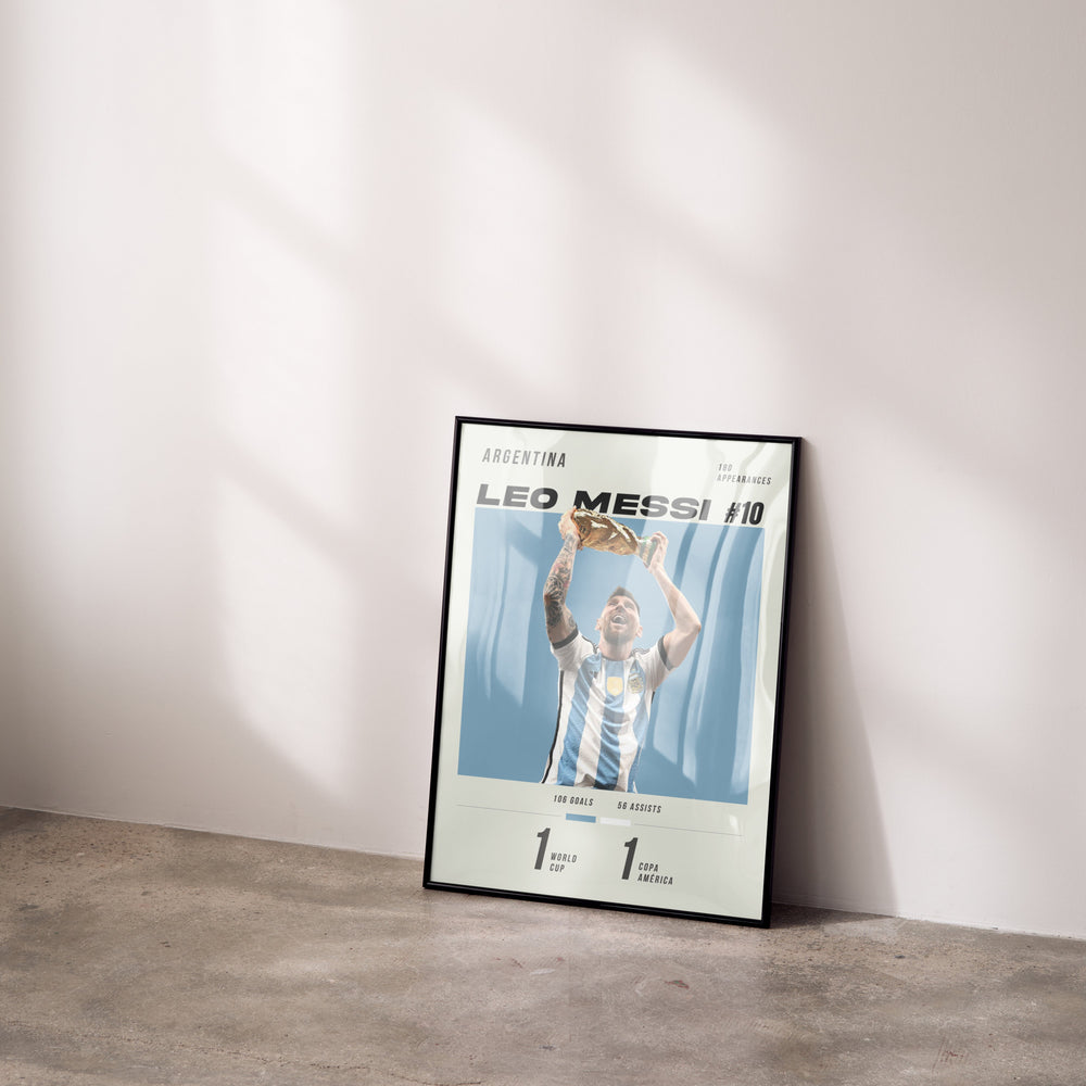 Leo Messi #10 Schwergewichtig Kunstdruck