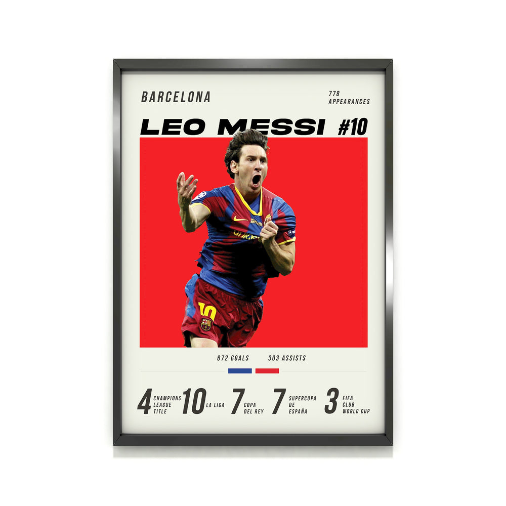 Messi #10 Lámina de arte de gramaje alto