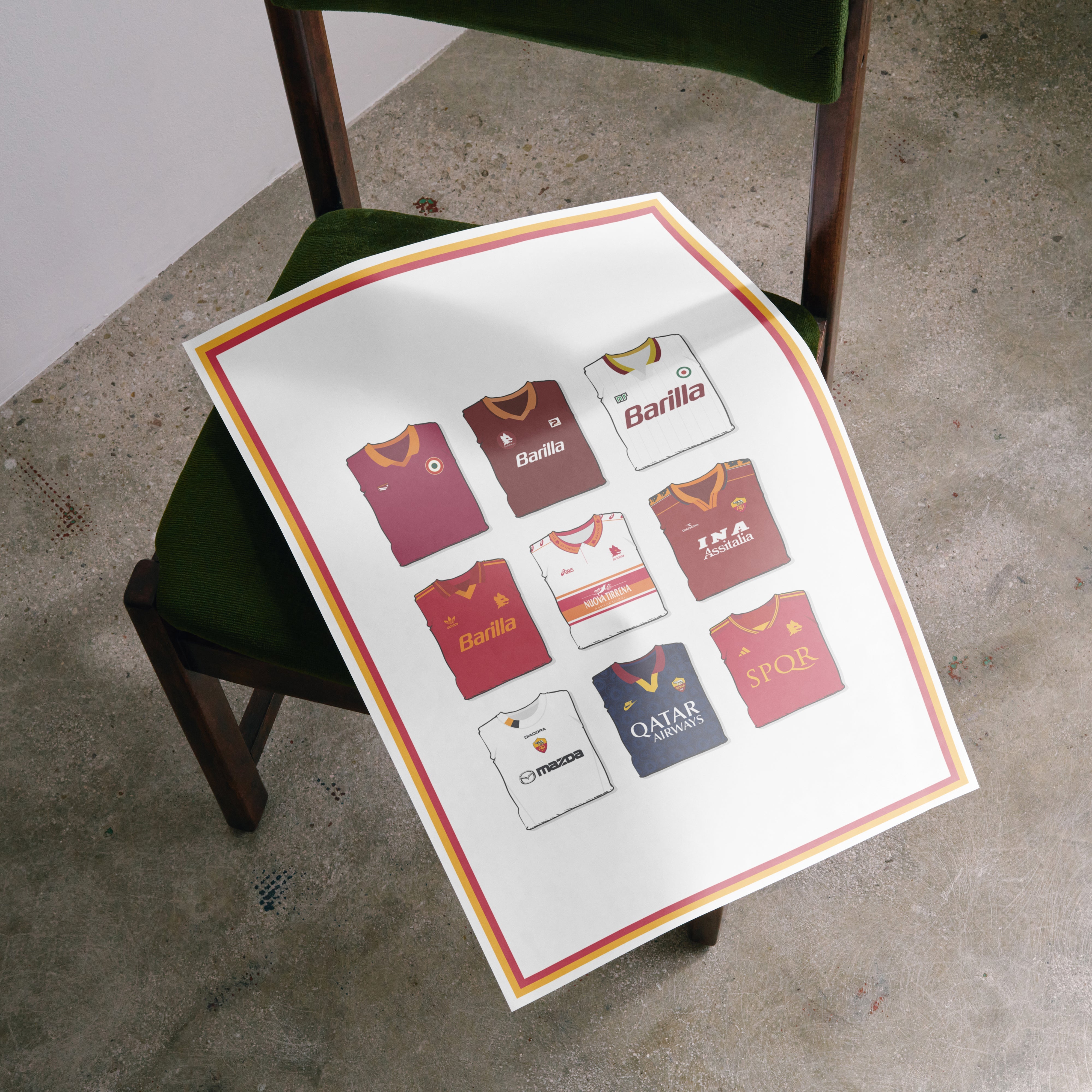 AS Roma Kollektion Schwergewichtig Kunstdruck
