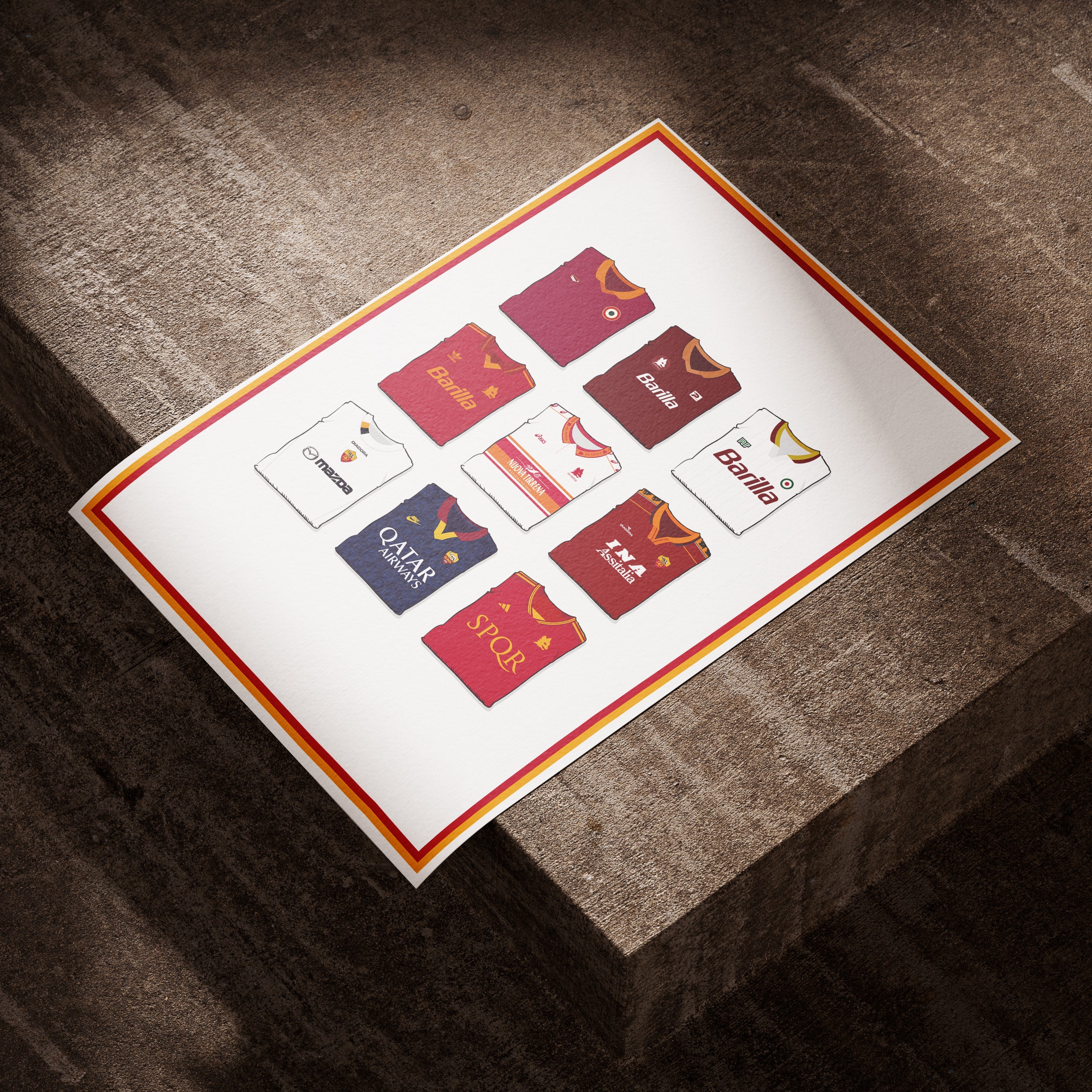 AS Roma Kollektion Schwergewichtig Kunstdruck